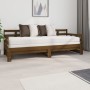 Sofá cama extraíble madera de pino marrón miel 2x(80x200) cm de vidaXL, Camas y somieres - Ref: Foro24-820380, Precio: 163,59...