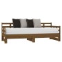 Sofá cama extraíble madera de pino marrón miel 2x(80x200) cm de vidaXL, Camas y somieres - Ref: Foro24-820380, Precio: 163,99...