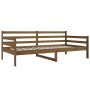 Honey brown solid pine wood sofa bed 90x190 cm by vidaXL, Beds and slatted bases - Ref: Foro24-814642, Price: 120,46 €, Disco...