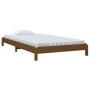 Cama apilable de madera maciza de pino marrón miel 90x200 cm de vidaXL, Camas y somieres - Ref: Foro24-820395, Precio: 115,80...