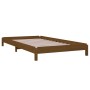 Cama apilable de madera maciza de pino marrón miel 90x200 cm de vidaXL, Camas y somieres - Ref: Foro24-820395, Precio: 115,80...