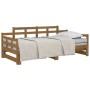 Sofá cama extraíble madera maciza pino marrón miel 2x(90x190)cm de vidaXL, Camas y somieres - Ref: Foro24-820355, Precio: 185...