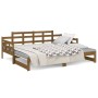 Sofá cama extraíble madera maciza pino marrón miel 2x(90x190)cm de vidaXL, Camas y somieres - Ref: Foro24-820355, Precio: 185...