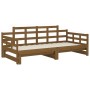 Sofá cama extraíble madera maciza pino marrón miel 2x(90x190)cm de vidaXL, Camas y somieres - Ref: Foro24-820355, Precio: 185...