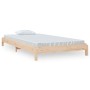 Solid pine wood stackable bed 100x200 cm by vidaXL, Beds and slatted bases - Ref: Foro24-820387, Price: 102,37 €, Discount: %