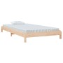 Solid pine wood stackable bed 100x200 cm by vidaXL, Beds and slatted bases - Ref: Foro24-820387, Price: 102,37 €, Discount: %