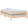 Solid pine wood stackable bed 100x200 cm by vidaXL, Beds and slatted bases - Ref: Foro24-820387, Price: 102,37 €, Discount: %