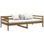 Honey brown solid pine wood sofa bed 90x190 cm by vidaXL, Beds and slatted bases - Ref: Foro24-814637, Price: 119,99 €, Disco...