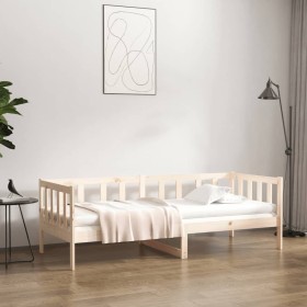 Solid pine wood sofa bed 90x190 cm by vidaXL, Beds and slatted bases - Ref: Foro24-814644, Price: 108,71 €, Discount: %