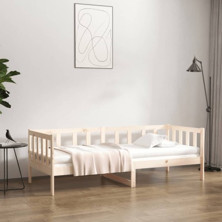 Sofá cama madera maciza de pino 90x190 cm de vidaXL, Camas y somieres - Ref: Foro24-814644, Precio: 109,15 €, Descuento: %