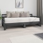 Sofá cama extraíble madera maciza de pino gris 2x(90x200) cm de vidaXL, Camas y somieres - Ref: Foro24-820374, Precio: 199,03...