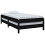 Cama apilable de madera pino maciza negro 90x190 cm de vidaXL, Camas y somieres - Ref: Foro24-820406, Precio: 78,99 €, Descue...