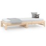 Sofá cama extraíble madera maciza de pino 2x(90x190) cm de vidaXL, Camas y somieres - Ref: Foro24-820437, Precio: 113,07 €, D...