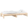 Sofá cama extraíble madera maciza de pino 2x(90x190) cm de vidaXL, Camas y somieres - Ref: Foro24-820437, Precio: 113,07 €, D...