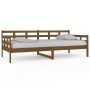 Honey brown solid pine wood sofa bed 90x200 cm by vidaXL, Beds and slatted bases - Ref: Foro24-820360, Price: 117,67 €, Disco...