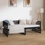 Sofá cama madera maciza de pino negro 90x190 cm de vidaXL, Camas y somieres - Ref: Foro24-814653, Precio: 135,01 €, Descuento: %