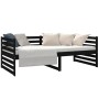 Solid black pine wood sofa bed 90x190 cm by vidaXL, Beds and slatted bases - Ref: Foro24-814653, Price: 135,01 €, Discount: %