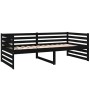 Solid black pine wood sofa bed 90x190 cm by vidaXL, Beds and slatted bases - Ref: Foro24-814653, Price: 135,01 €, Discount: %