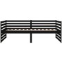 Solid black pine wood sofa bed 90x190 cm by vidaXL, Beds and slatted bases - Ref: Foro24-814653, Price: 135,01 €, Discount: %