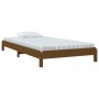 Cama apilable de madera maciza de pino marrón miel 75x190 cm de vidaXL, Camas y somieres - Ref: Foro24-820410, Precio: 108,39...