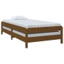 Cama apilable de madera maciza de pino marrón miel 75x190 cm de vidaXL, Camas y somieres - Ref: Foro24-820410, Precio: 108,39...