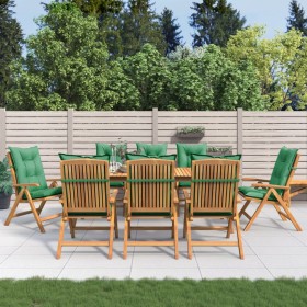 Reclining garden chairs and cushions 8 pcs solid teak wood by vidaXL, Garden chairs - Ref: Foro24-3196543, Price: 1,00 €, Dis...