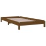 Cama apilable de madera maciza de pino marrón miel 75x190 cm de vidaXL, Camas y somieres - Ref: Foro24-820410, Precio: 108,39...