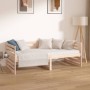 Solid pine wood sofa bed 90x190 cm by vidaXL, Beds and slatted bases - Ref: Foro24-814649, Price: 90,99 €, Discount: %