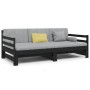 Sofá cama extraíble madera maciza de pino negro 2x(90x190) cm de vidaXL, Camas y somieres - Ref: Foro24-814663, Precio: 174,9...