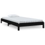 Cama apilable de madera pino maciza negro 75x190 cm de vidaXL, Camas y somieres - Ref: Foro24-820411, Precio: 102,99 €, Descu...