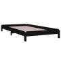 Schwarzes, stapelbares Bett aus massivem Kiefernholz, 75 x 190 cm von vidaXL, Betten und Lattenroste - Ref: Foro24-820411, Pr...