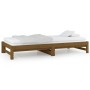 Sofá cama extraíble madera de pino marrón miel 2x(80x200) cm de vidaXL, Camas y somieres - Ref: Foro24-820435, Precio: 130,00...