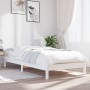 Solid white pine wood bed frame 90x200 cm by vidaXL, Beds and slatted bases - Ref: Foro24-820527, Price: 66,20 €, Discount: %