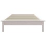 Solid white pine wood bed frame 90x200 cm by vidaXL, Beds and slatted bases - Ref: Foro24-820527, Price: 66,20 €, Discount: %