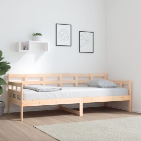 Solid pine wood sofa bed 80x200 cm by vidaXL, Beds and slatted bases - Ref: Foro24-820362, Price: 93,29 €, Discount: %