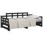 Sofá cama extraíble madera maciza de pino negro 2x(90x200) cm de vidaXL, Camas y somieres - Ref: Foro24-820346, Precio: 191,9...