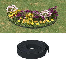 Bordura de jardín polietileno negro 10 m 10 cm