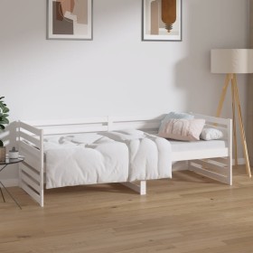 Solid white pine wood sofa bed 80x200 cm by vidaXL, Beds and slatted bases - Ref: Foro24-814690, Price: 140,46 €, Discount: %