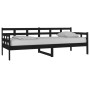 Solid black pine wood sofa bed 80x200 cm by vidaXL, Beds and slatted bases - Ref: Foro24-820366, Price: 147,00 €, Discount: %