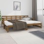 Removable sofa bed solid pine wood honey brown 2x(90x200)cm by vidaXL, Beds and slatted bases - Ref: Foro24-820375, Price: 17...