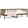 Sofá cama de madera maciza de pino marrón miel 90x190 cm de vidaXL, Camas y somieres - Ref: Foro24-814647, Precio: 93,27 €, D...