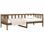 Sofá cama de madera maciza de pino marrón miel 90x190 cm de vidaXL, Camas y somieres - Ref: Foro24-814647, Precio: 93,27 €, D...