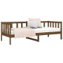 Sofá cama de madera maciza de pino marrón miel 90x190 cm de vidaXL, Camas y somieres - Ref: Foro24-814647, Precio: 93,27 €, D...