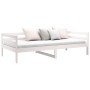 Sofá cama madera maciza de pino blanco 90x190 cm de vidaXL, Camas y somieres - Ref: Foro24-814635, Precio: 121,04 €, Descuent...