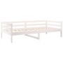 Sofá cama madera maciza de pino blanco 90x190 cm de vidaXL, Camas y somieres - Ref: Foro24-814635, Precio: 120,99 €, Descuent...