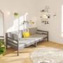 Gray solid pine wood sofa bed 90x190 cm by vidaXL, Beds and slatted bases - Ref: Foro24-814641, Price: 114,28 €, Discount: %