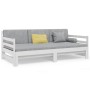 Removable sofa bed solid white pine wood 2x(90x190) cm by vidaXL, Beds and slatted bases - Ref: Foro24-814660, Price: 179,43 ...