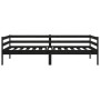 Sofá cama madera maciza de pino negro 90x190 cm de vidaXL, Camas y somieres - Ref: Foro24-814638, Precio: 119,99 €, Descuento: %