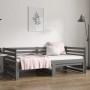 Removable sofa bed solid gray pine wood 2x(90x190) cm by vidaXL, Beds and slatted bases - Ref: Foro24-814671, Price: 198,09 €...