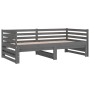 Removable sofa bed solid gray pine wood 2x(90x190) cm by vidaXL, Beds and slatted bases - Ref: Foro24-814671, Price: 198,09 €...